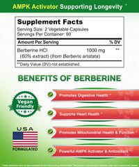 aSquared Nutrition Pure Berberine 1000mg bottle pouring capsules supports easy daily use