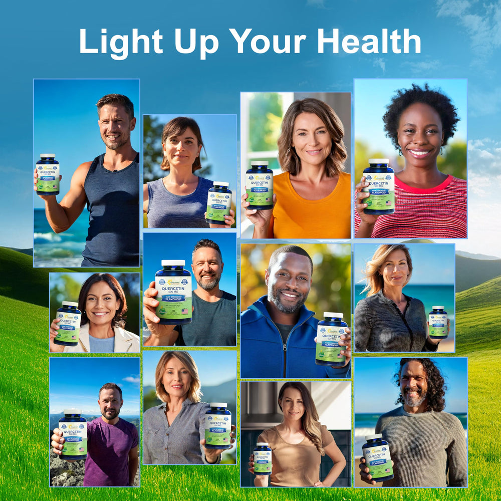 Quercetin dihydrate visual highlights cardiovascular support potential.