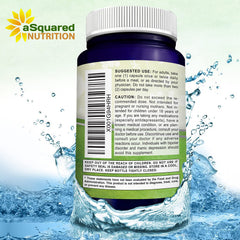 aSquared Nutrition SAM-e 400mg label close-up highlighting vegan, soy-free formula.