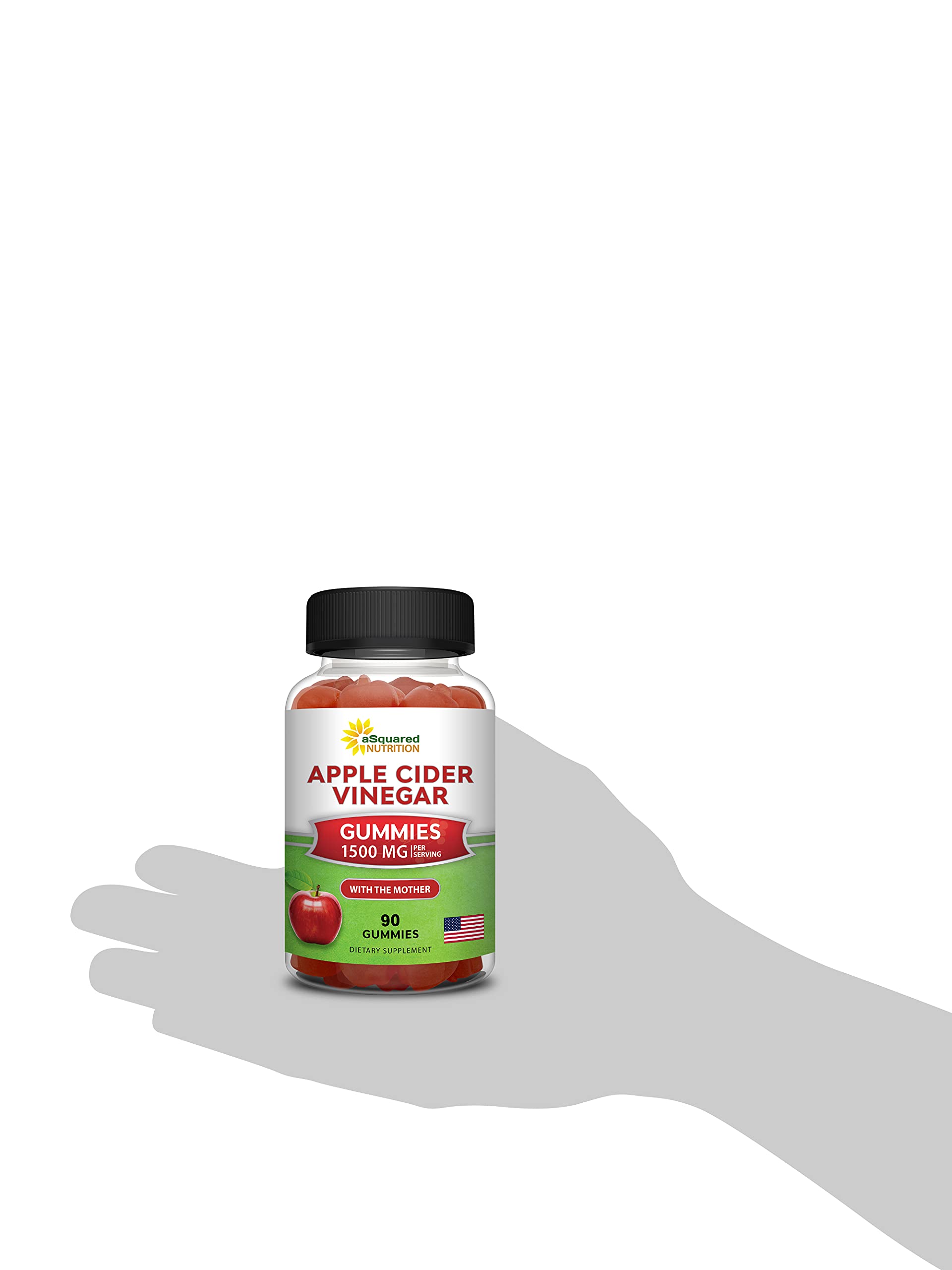 aSquared Nutrition Serving suggestion image showing 1 gummy per day use case.
