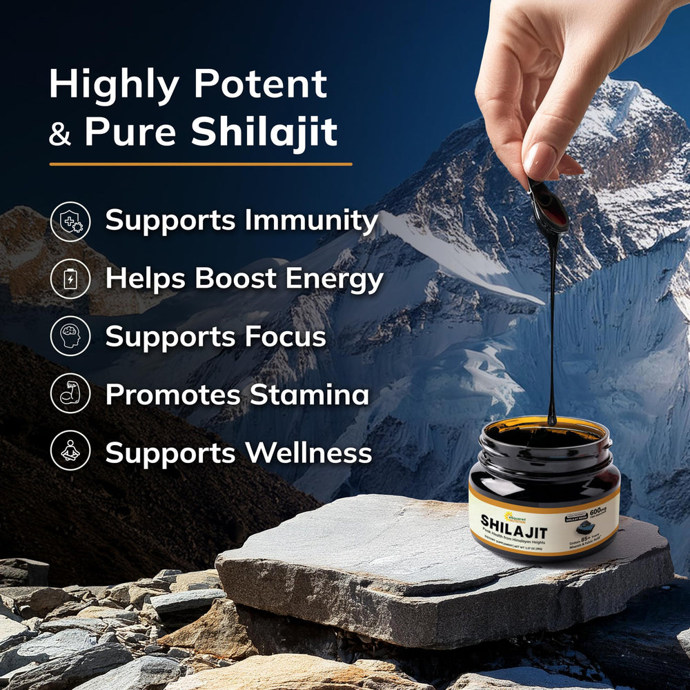 Himalayan origin of aSquared Nutrition Shilajit Resin 600mg at high elevation.