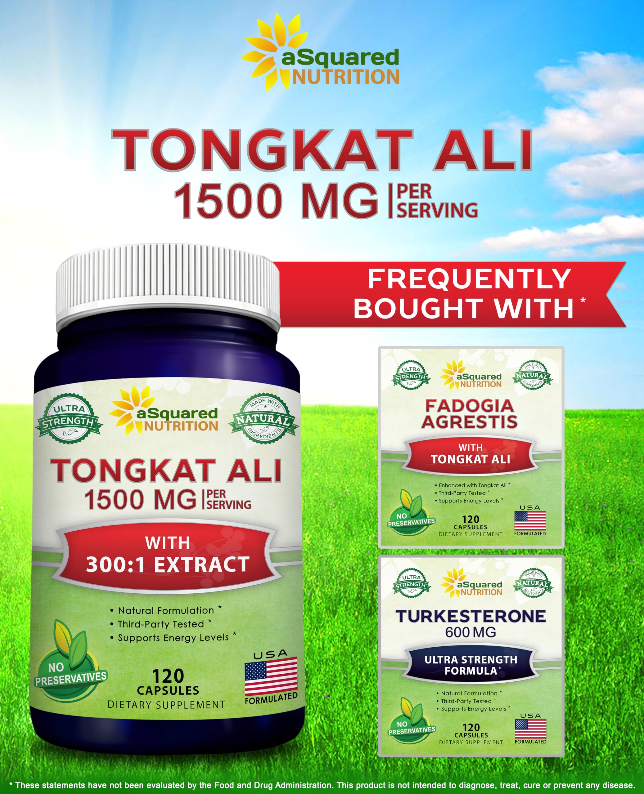 aSquared Nutrition Tongkat Ali ingredient blend graphic shows 300:1 and 25:1 extracts