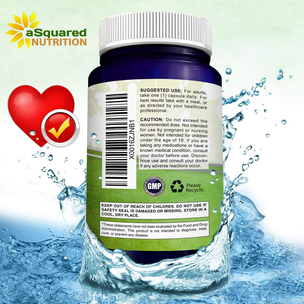 aSquared Nutrition CoQ10 ingredient label highlights ubiquinone content