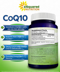 aSquared Nutrition CoQ10 powder form close-up, vegan ubiquinone