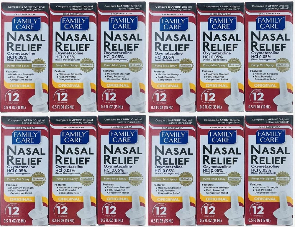 ASSURED Nasal Relief Spray bottle with quick, convenient mist for temporary relief