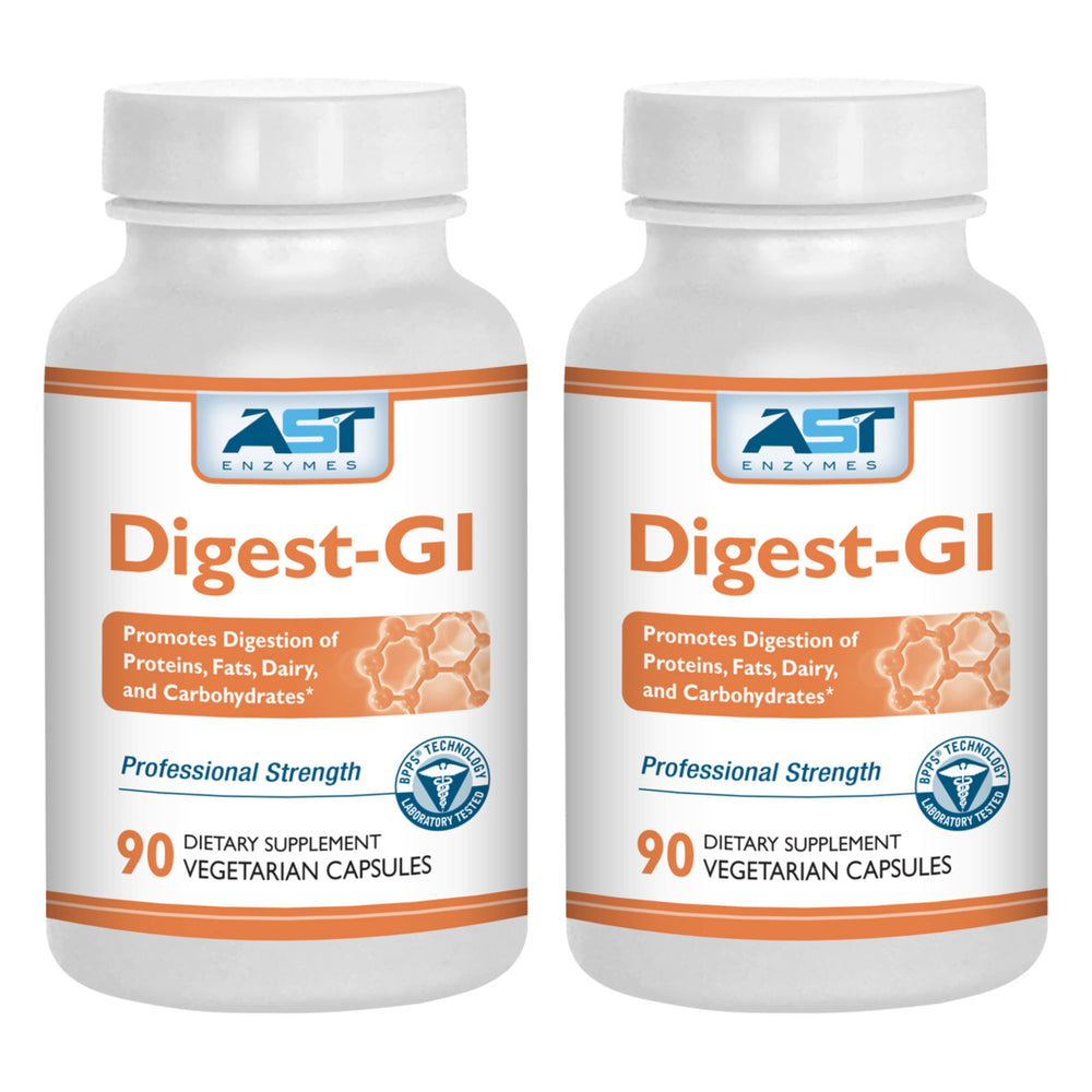 AST Enzymes Digest-GI bottle front showing packaging for digestive support during meals