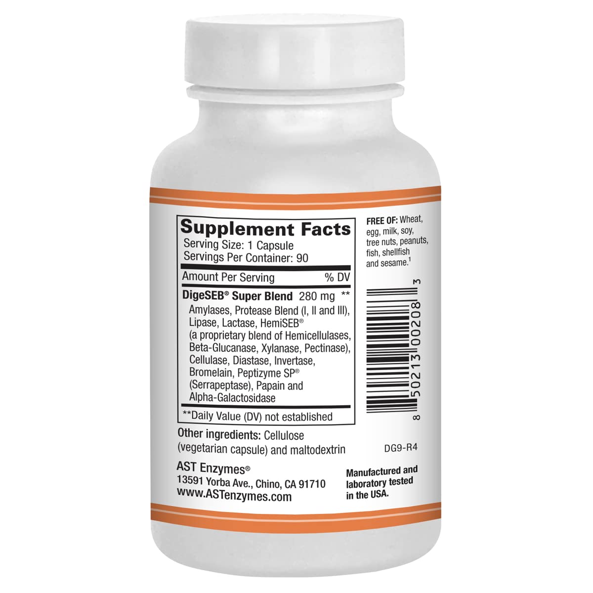 AST Enzymes Digest-GI capsules closeup showing vegetarian capsules for digestion