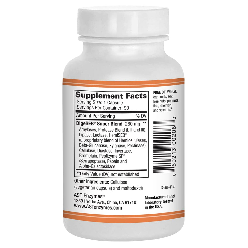 AST Enzymes Digest-GI capsules closeup showing vegetarian capsules for digestion
