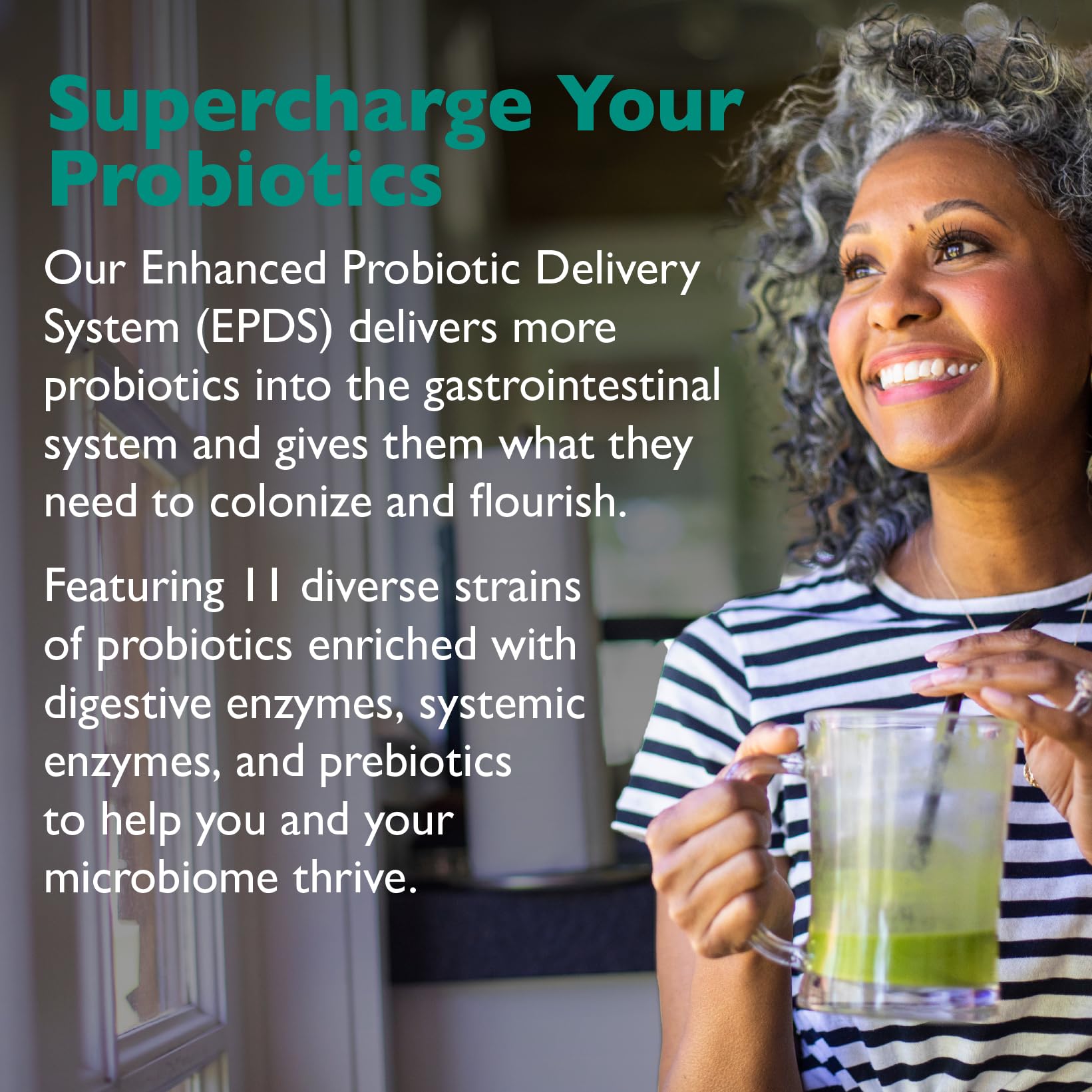 Floracor-GI bottle pour shows easy dosing for daily routines