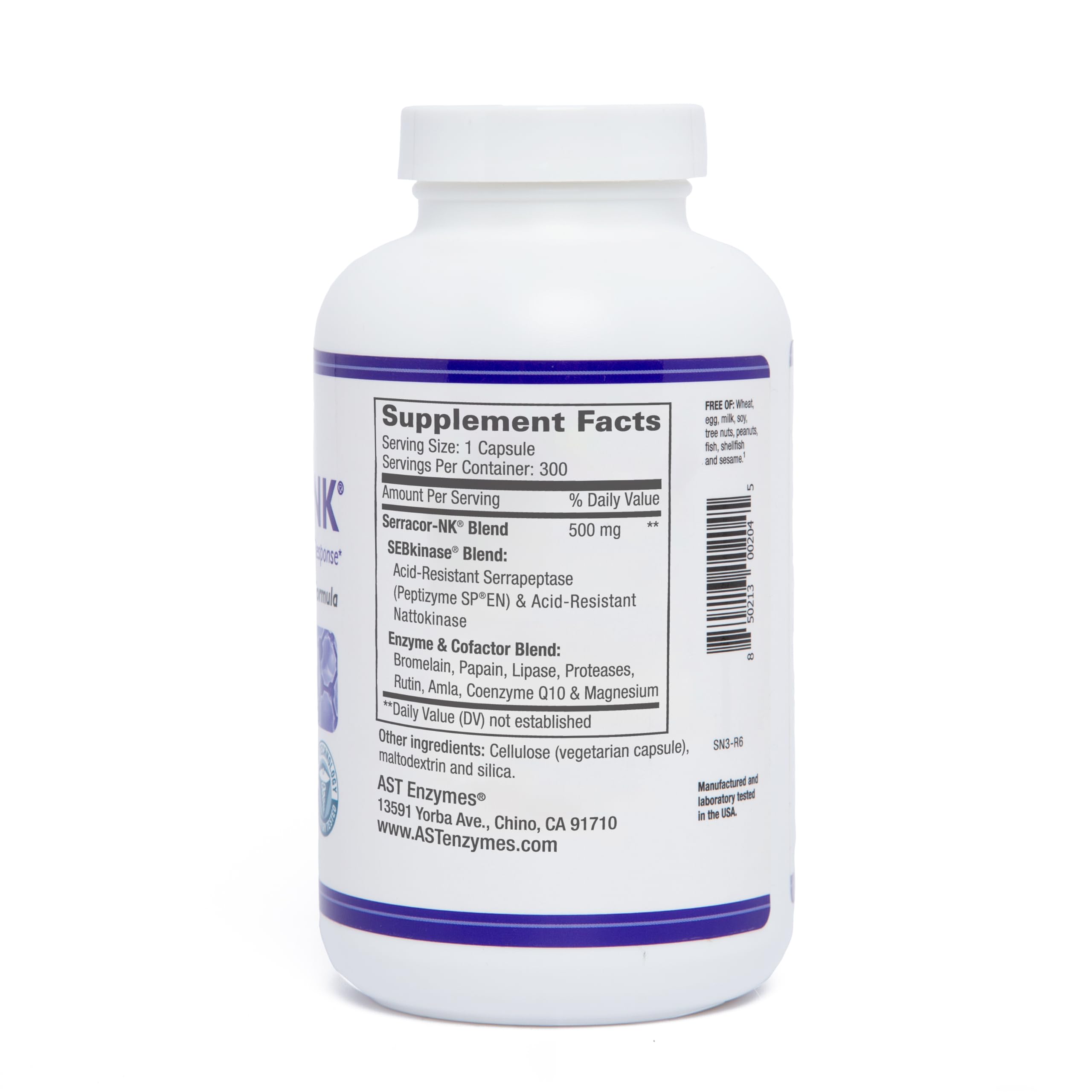 Serracor-NK capsules close-up highlighting capsules designed for systemic support.