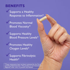 Serracor-NK COQ10 ingredient panel close-up suggests heart-supportive nutrients.