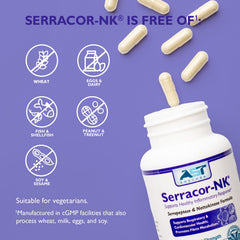 AST Enzymes Serracor-NK packaging box on shelf context for shopping.