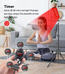 Astarexin floor-standing setup shown for full-body coverage at home.