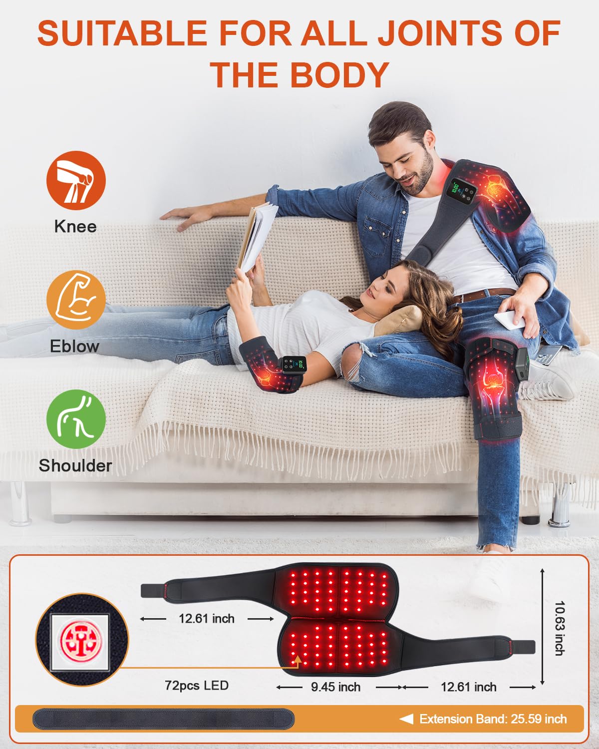 Astarexin knee brace wireless battery close-up showing 3000mAh capacity.