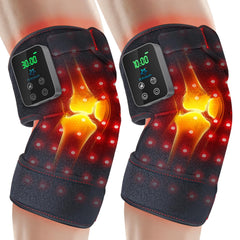 Astarexin knee wrap front view showing 72 LEDs for full knee coverage and warmth