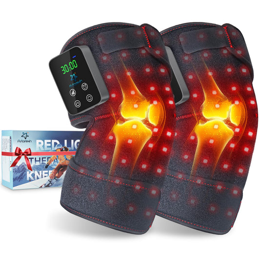 Astarexin red light knee wrap 2-pack close-up, wireless design for hands-free therapy