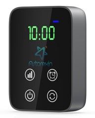 Astarexin knee brace controller shows intelligent touchscreen for easy session control.