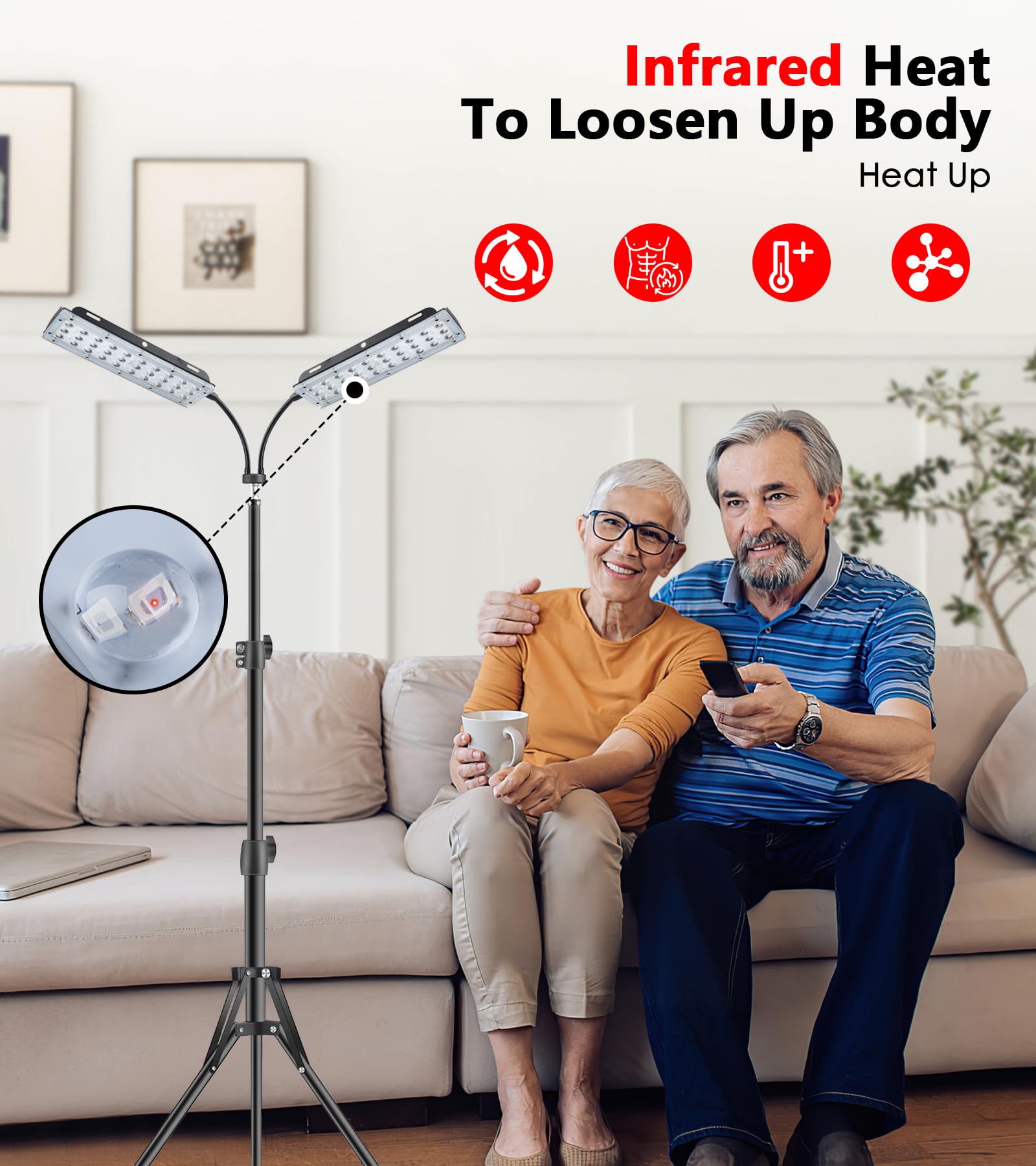 Astarexin red light therapy lamp used on the face for skin-friendly sessions