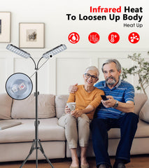 Astarexin red light therapy lamp used on the face for skin-friendly sessions