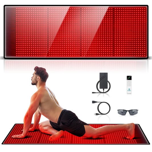 Astarexin red light therapy mat with 1440 LEDs for full-body light exposure.