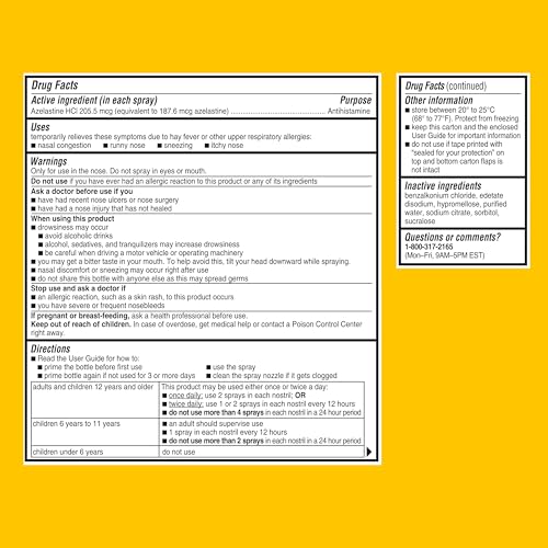 Astepro usage diagram illustrating practical, non-prescription allergy aid.