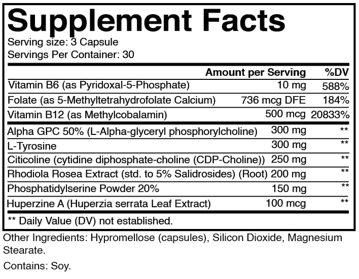 Astra Formulas Cognitive Edge capsules convey stimulant-free focus for work.