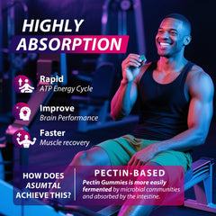Asumtal Creatine Monohydrate Gummies ingredient blend showcases BCAA and L-Carnitine.