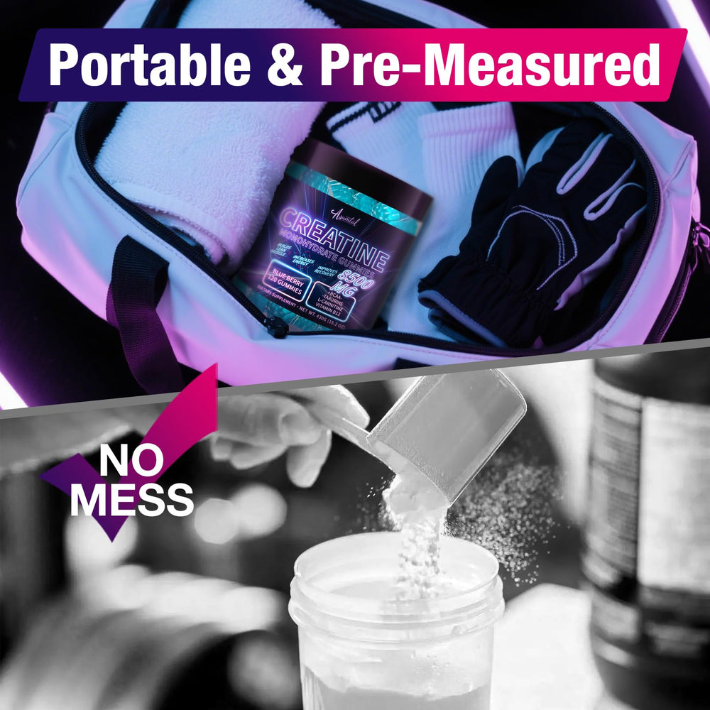 Asumtal Creatine Monohydrate Gummies preworkout use image suggests extra focus.