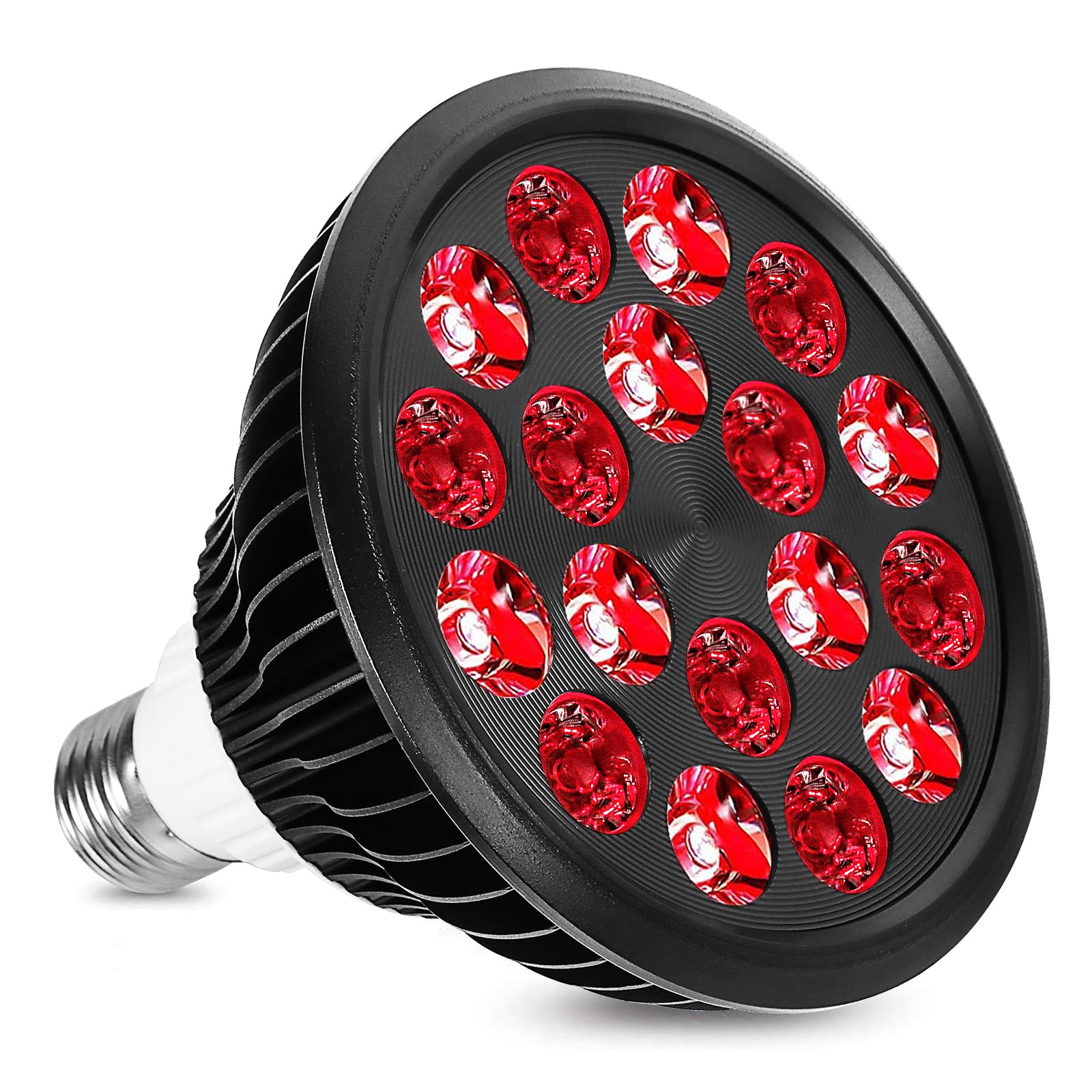 Aswaysun red light therapy bulb front view for easy at-home sessions