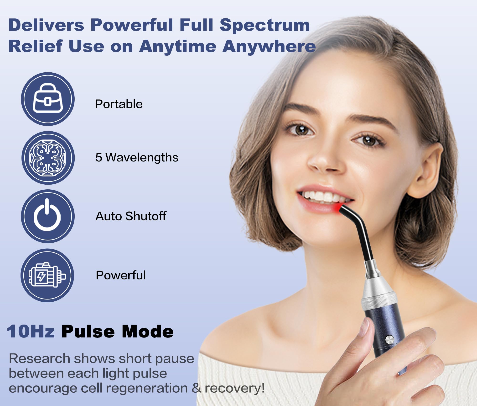 Aswaysun two-in-one facial and body therapy device in use.