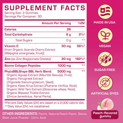 Atherionyxora collagen peptides gummies showing collagen content and texture