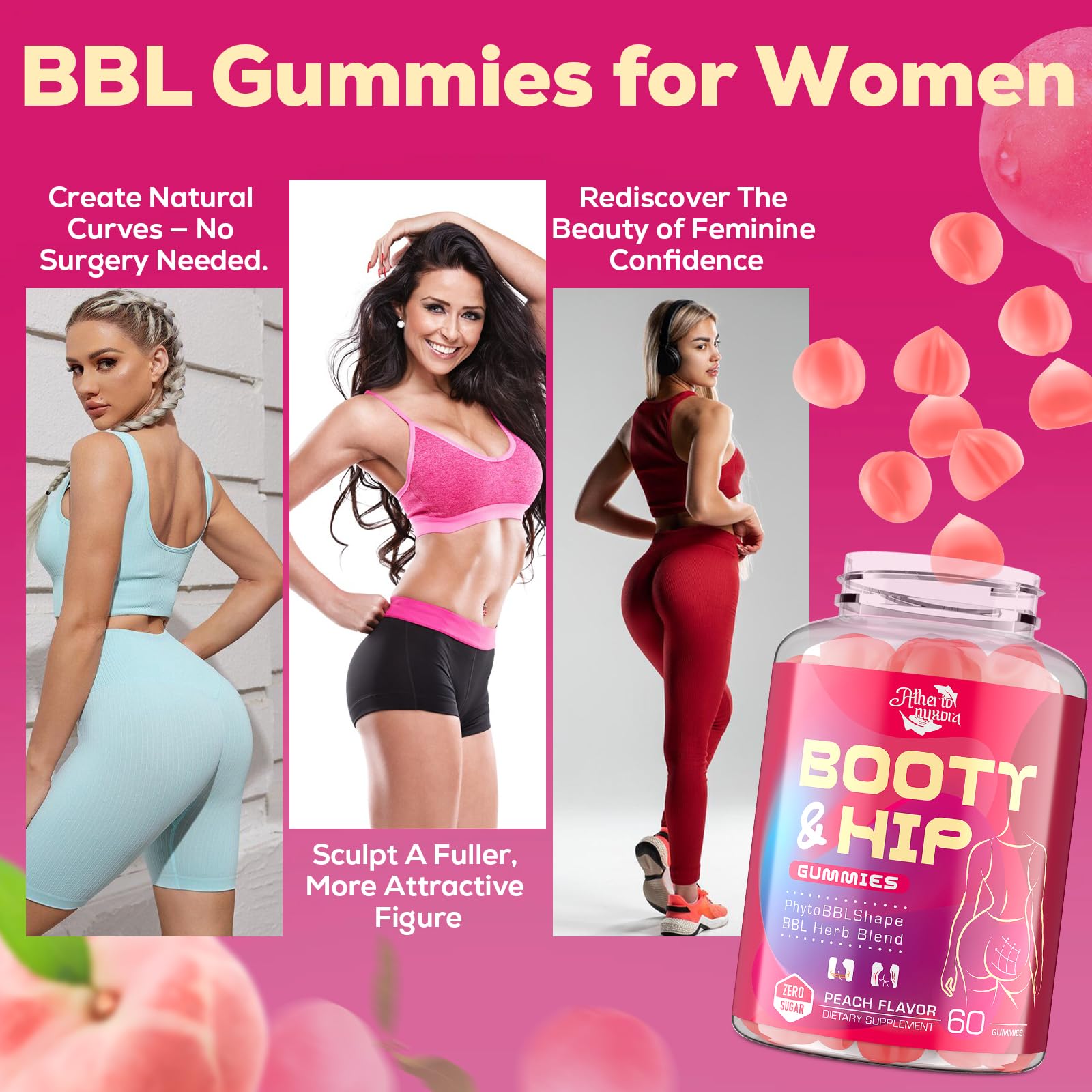 Atherionyxora vegan-friendly peach gummies concept