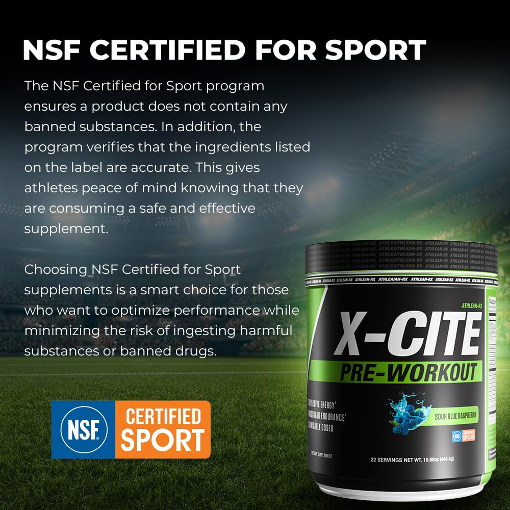 ATHLEAN-RX X-CITE athlete in action during intense workout for endurance.