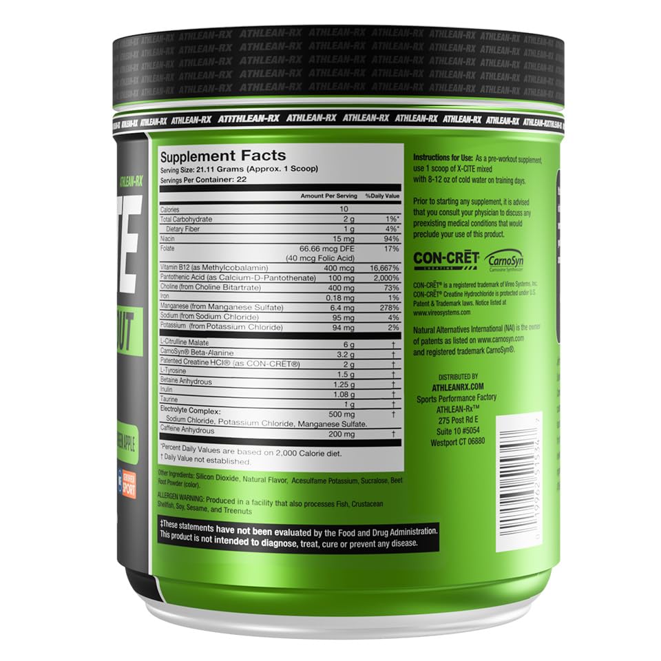 ATHLEAN-RX X-CITE athlete training with enhanced endurance and focus