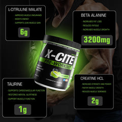 ATHLEAN-RX X-CITE ingredient spectrum supports energy and focus