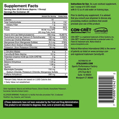 ATHLEAN-RX X-CITE packaging showing serving size and flavor options.