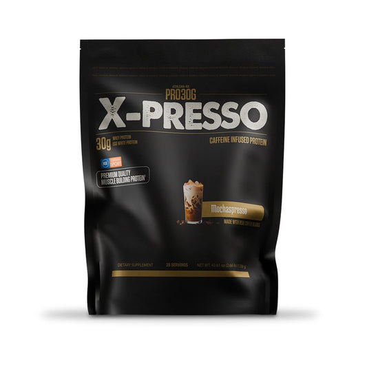 Athlean-RX XPresso glass of protein shake ready to support post-workout recovery.