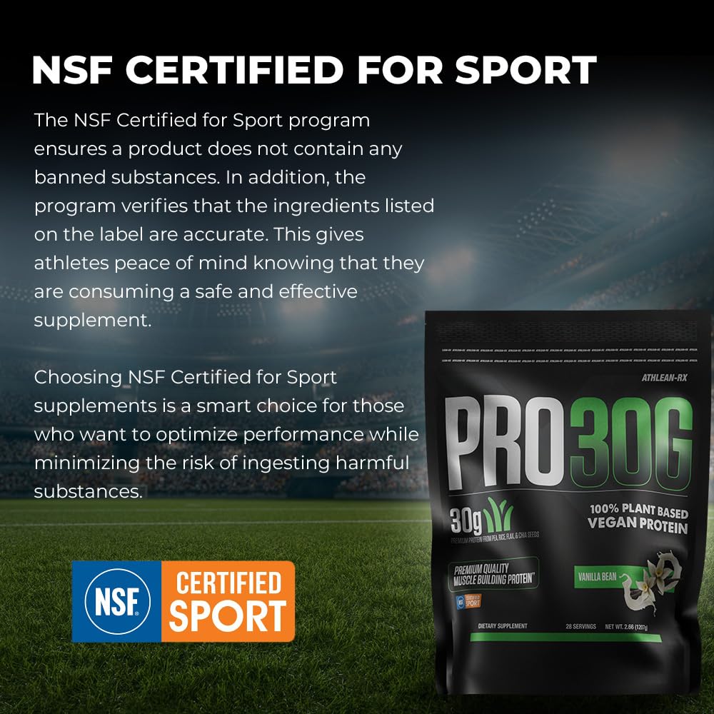 ATHLEAN-X packaging shows NSF and gluten-free badge.
