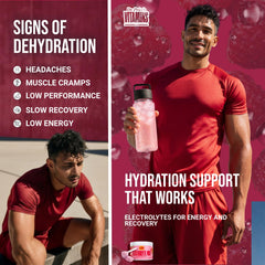 Athlete drinks electrolyte water after a workout to stay refreshed.