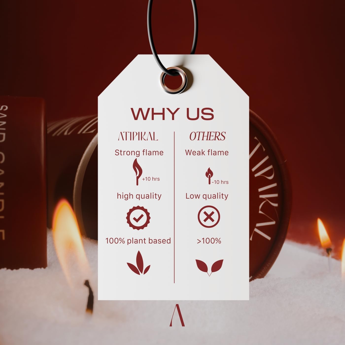 ATIPIKAL pearled candle DIY kit for creative decorating.