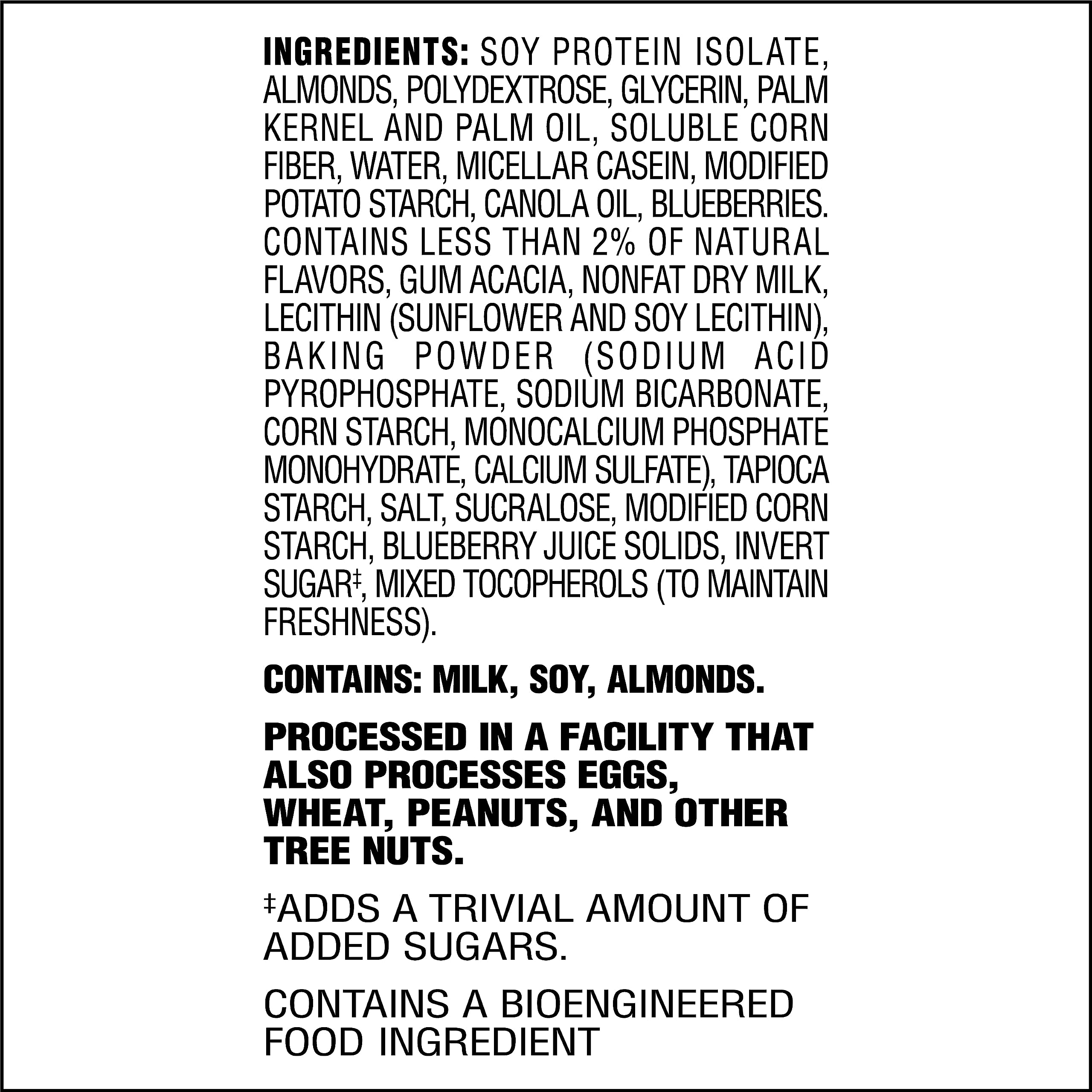 Atkins Blueberry Soft Baked Energy Bars cross-section showing fiber-rich interior.