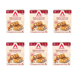 Atkins Chocolate Almond Caramel Bar closeup showcases real almond butter for on-the-go protein