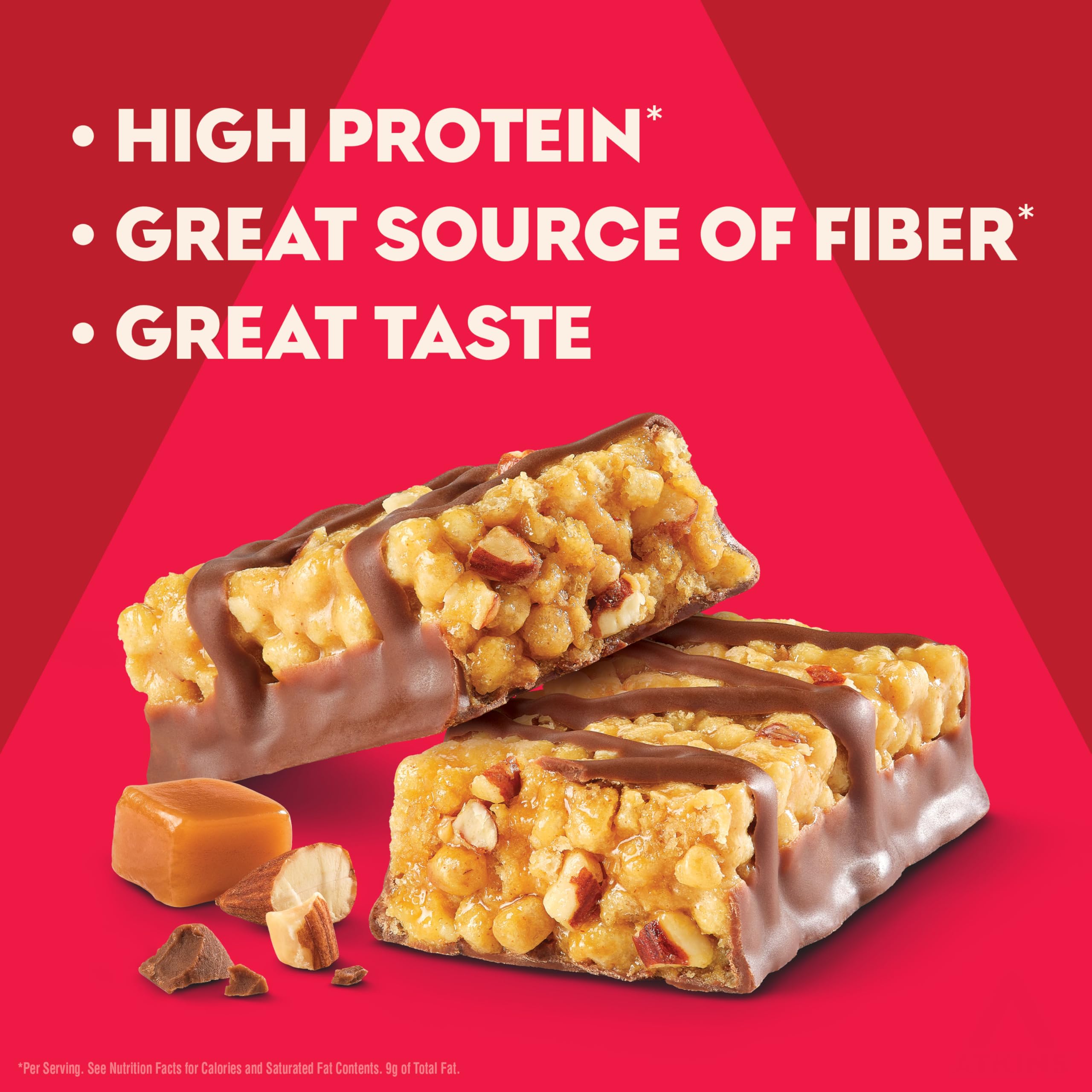 Atkins Chocolate Almond Caramel Bar ingredients gluten-free badge visible for safe snacking