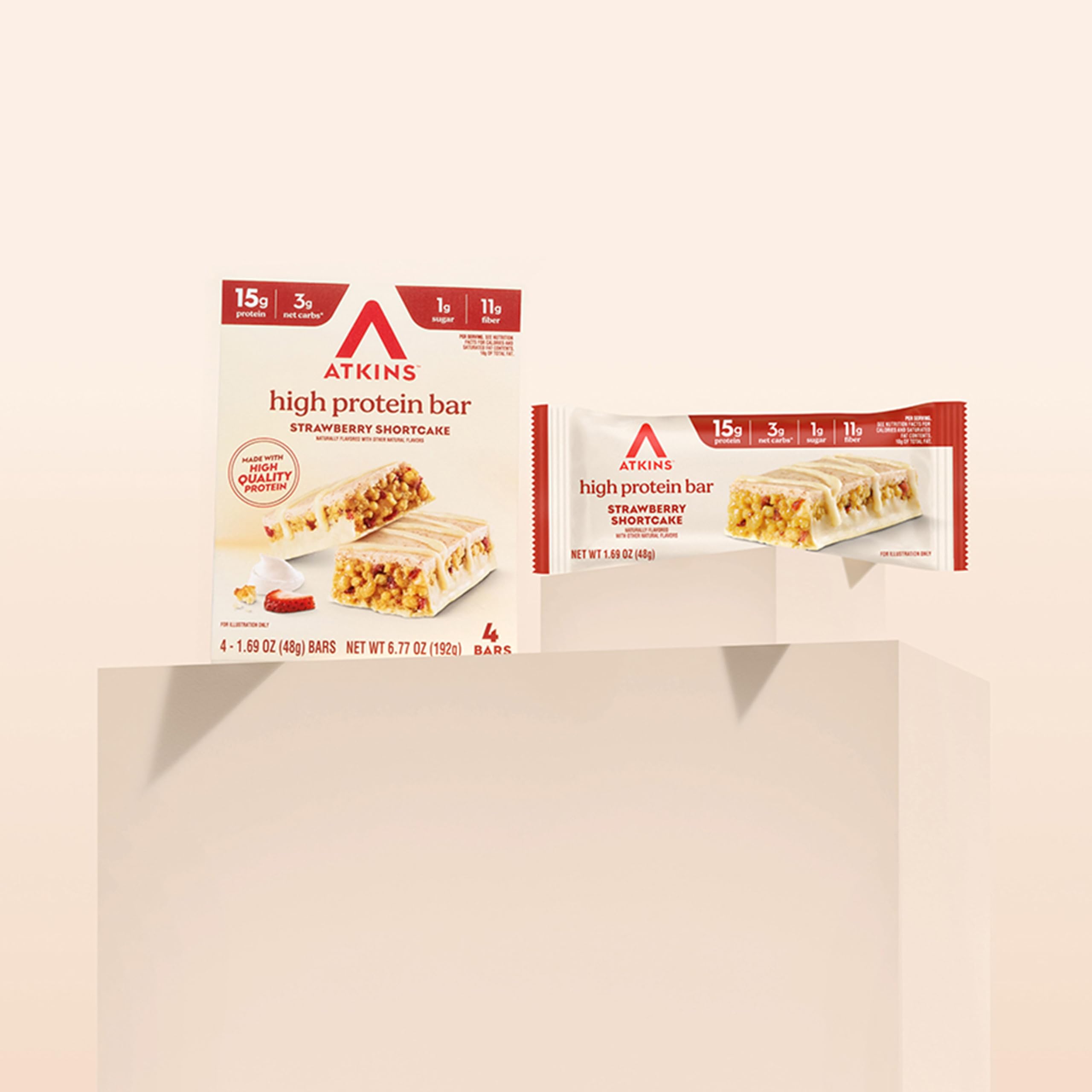 Atkins bar in bag for busy day snacking
