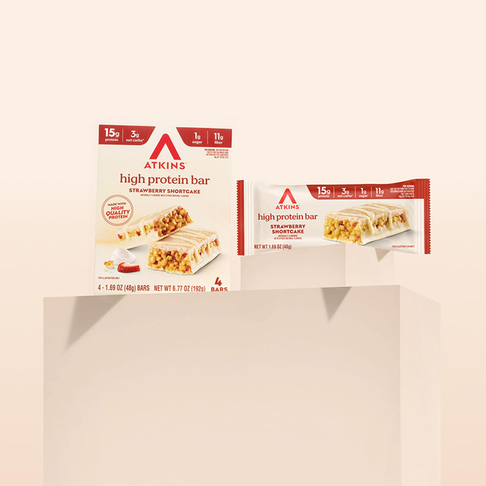Atkins bar in bag for busy day snacking