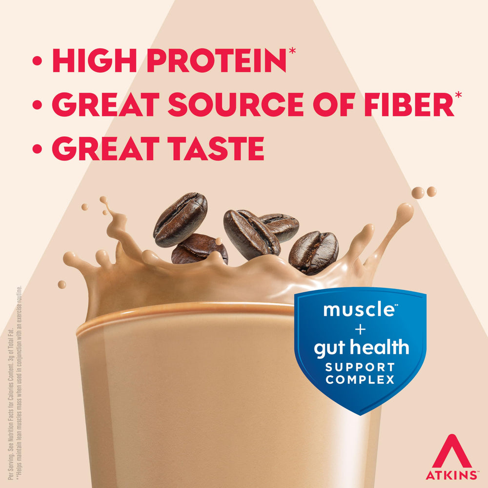 Mug with foam conveys a satisfying breakfast option.