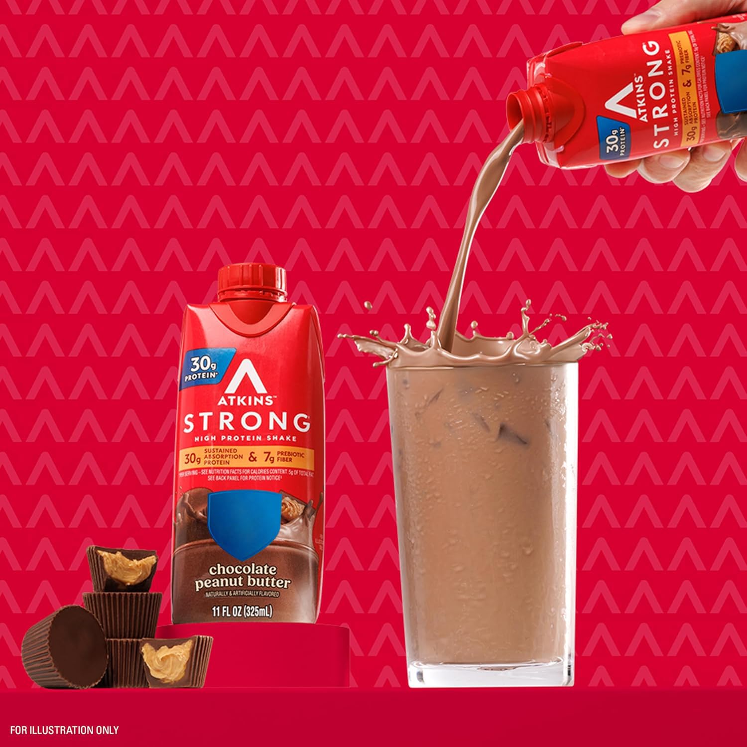 Atkins Strong keto-friendly protein shake—low carb option for daily wellness.