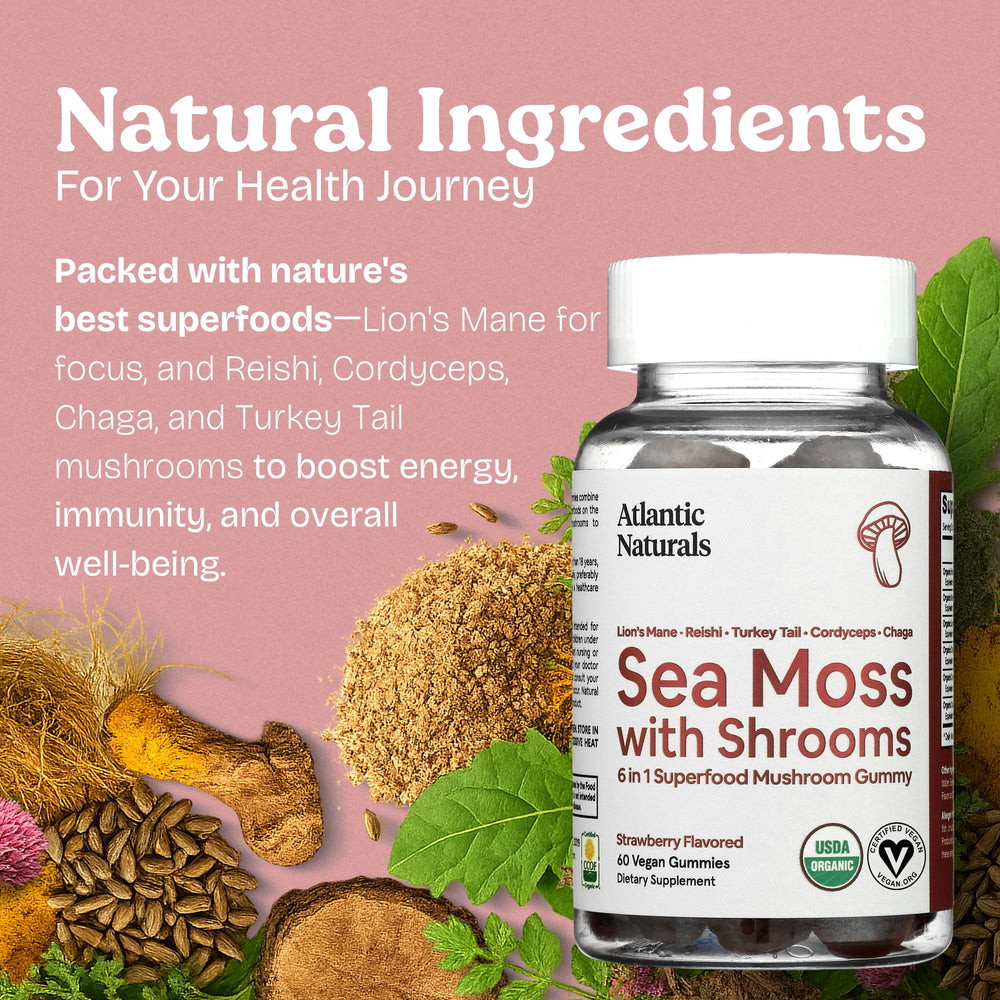 Atlantic Naturals Sea Moss Gummies on-the-go lifestyle scene.