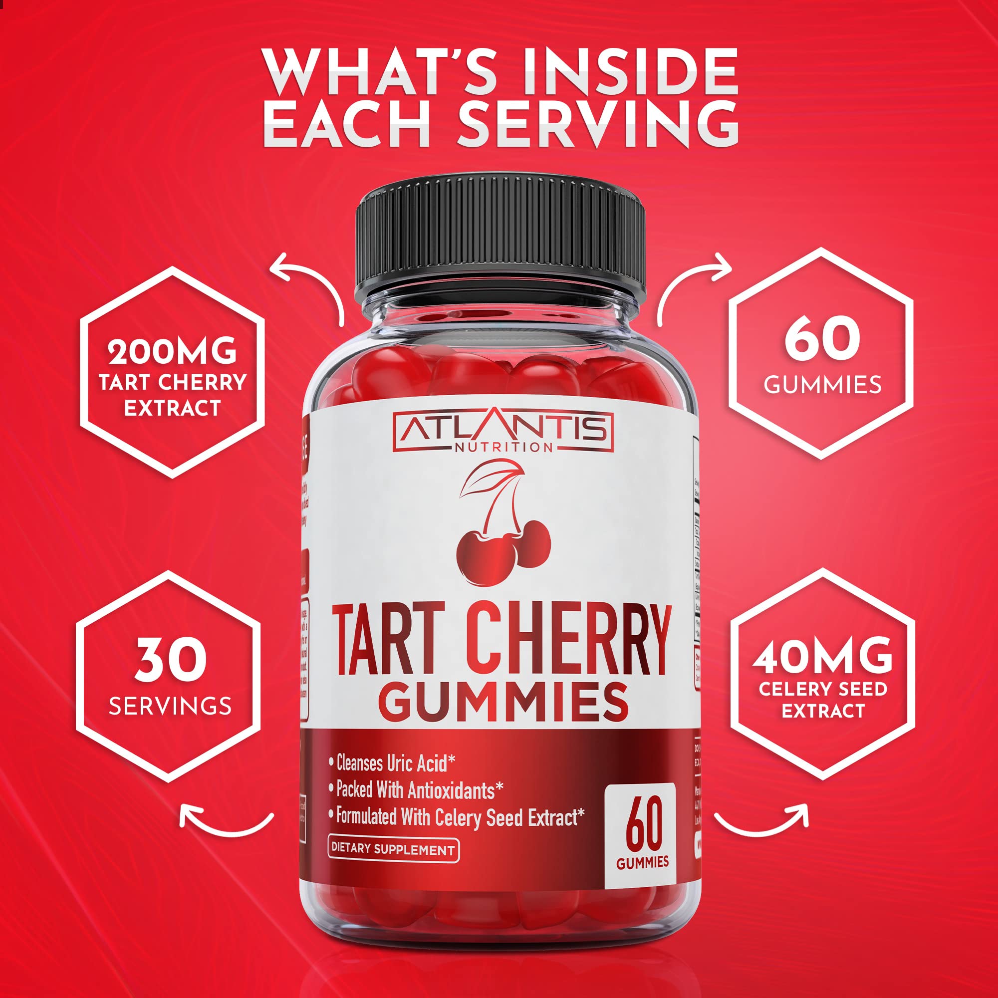 Made in USA label on Atlantis Nutrition bottle for trusted ingredients.