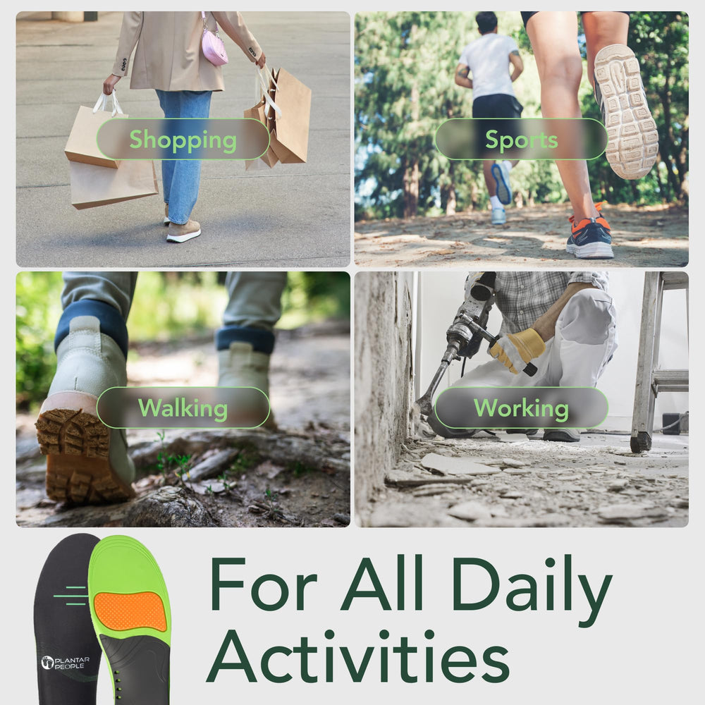 Atlecko Plantar People high arch support insole for flatter feet and stability.